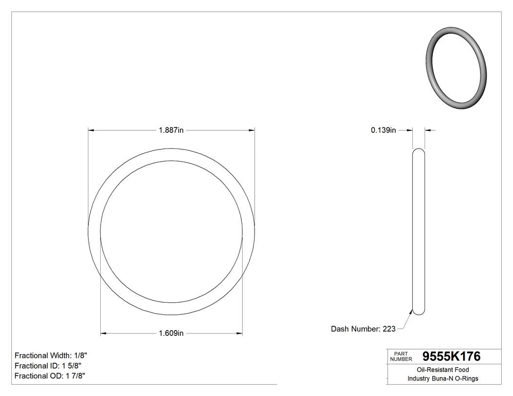 Technical drawing - 9555K176